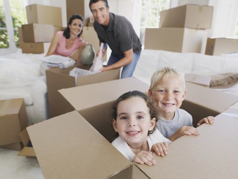House movers preparing for a residential move in Erith