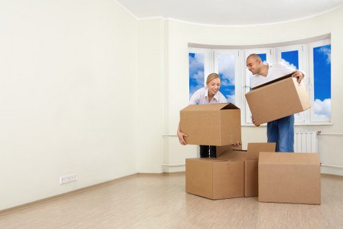 Business relocation setup and furniture placement