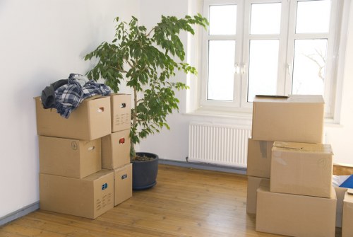 Office furniture and equipment prepared for a commercial move in Erith