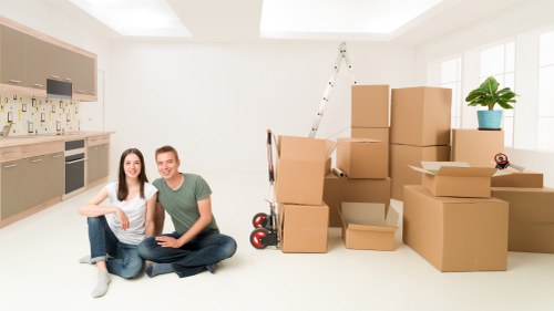 A moving team planning a house move in Erith
